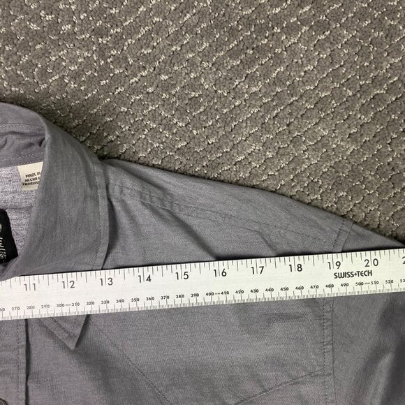 Roper Vintage Wear Shirt Men's Large Gray Burgundy Pearl Snap Wester Aztec NWT - Picture 11 of 13